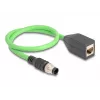 DeLOCK 60570 pramoninis Ethernet kabelis, M12, 0,5 m, UL 94