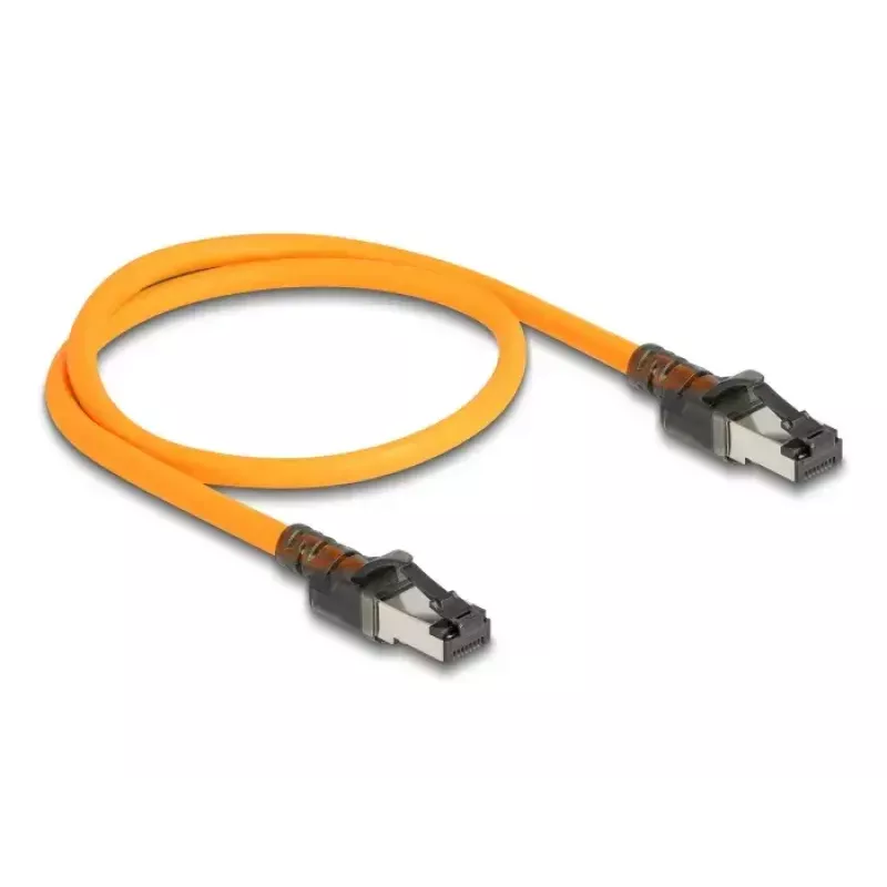 Tinklo kabelis DeLOCK RJ45 USB Type-C 5m Cat6A Oranžinis