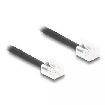 Telefono laidas DeLOCK 90227 10 m Juodas RJ-11 į RJ-11