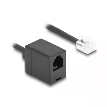 DeLOCK telefono laidas 90347 10 m Juodas RJ-11