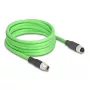 Tinklo laidas DeLOCK M12 X-koduotas 8 kontaktų vyriškas į moterišką PUR (TPU) 2 m