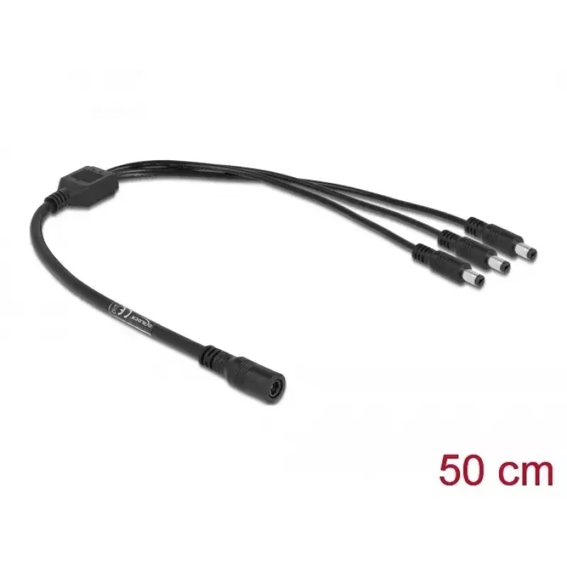 DC šakotuvas DeLOCK 83021 5.5 x 2.1 mm 1 x moteriška į 3 x vyriški