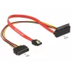 SATA kabelis DeLOCK 85515 SATA 15 kontaktų 1 x SATA 22 kontaktų 1 x SATA 7 kontaktų įvairiaspalvis
