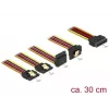 SATA maitinimo skirstytuvas DeLOCK 60148 0,3 m SATA 15 kontaktų 4 × SATA 15 kontaktų Smėlio, Oranžinė, Raudona, Geltona