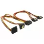 SATA maitinimo skirstytuvas DeLOCK 60148 0,3 m SATA 15 kontaktų 4 × SATA 15 kontaktų Smėlio, Oranžinė, Raudona, Geltona