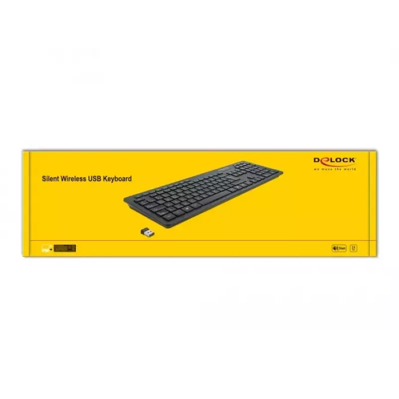 Klaviatūra DeLOCK 12004 Home USB QWERTZ vokiška juoda