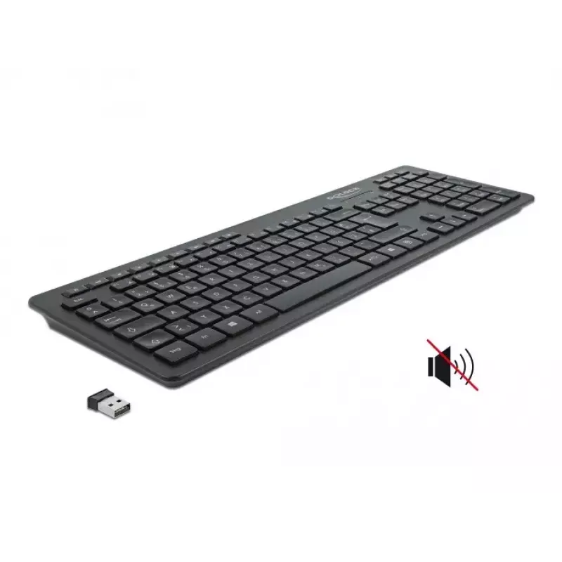 Klaviatūra DeLOCK 12004 Home USB QWERTZ vokiška juoda