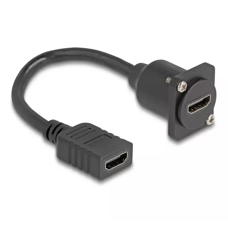 DeLOCK D-Type HDMI lizdas-lizdas juodas 20 cm