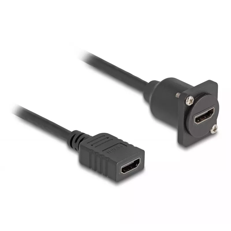 DeLOCK D-Type HDMI lizdas-lizdas juodas 20 cm