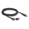 DeLOCK USB 2.0 greito įkrovimo laidas USB Type-C + USB Type-A kištukas į USB Type-C kištuką PD 3.1 140 W 1,20 m
