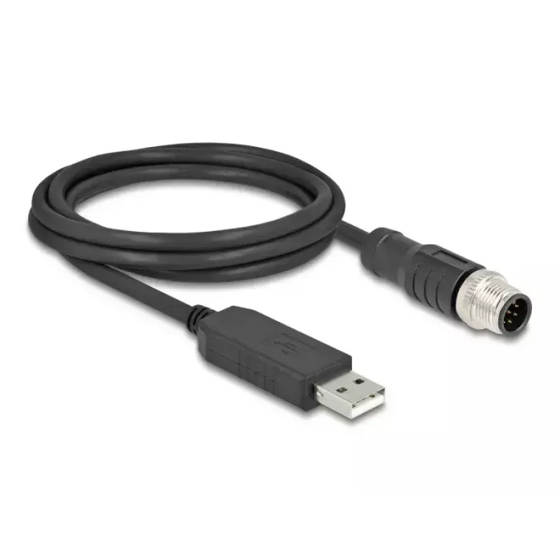 DeLOCK jutiklio/vykdiklio kabelis 1,8 m M12 USB 2.0 Type-A juodas