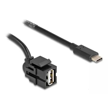 DeLOCK Keystone modulis USB 2.0 A lizdas į USB Type-C kištuką 250° 1,5 m