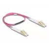 DeLOCK optinis pluošto kabelis LC Duplex – LC Duplex OM4 0,5 m