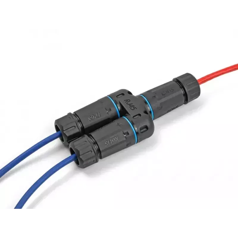 DeLOCK RJ45 jungtis į 2 x RJ45 lizdus Cat.6A vandeniui atspari