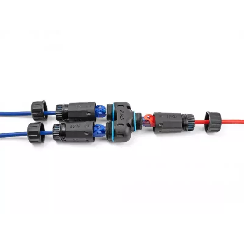 DeLOCK RJ45 jungtis į 2 x RJ45 lizdus Cat.6A vandeniui atspari