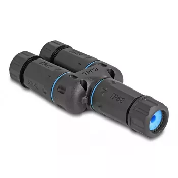 DeLOCK RJ45 jungtis į 2 x RJ45 lizdus Cat.6A vandeniui atspari
