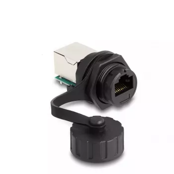 DeLOCK RJ50 lizdas į RJ50 lizdą jungtis, IP68, vandeniui atspari, juoda
