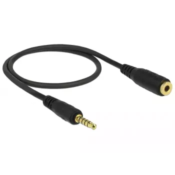 Audio ilginimo laidas DeLOCK 85700 0,5 m 3,5 mm juodas