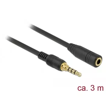 Garso ilginimo laidas DeLOCK 85633 3m 3,5mm Juodas