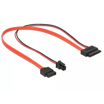 SATA kabelis DeLOCK 0,3 m SATAIII 7p + 4p / Slim SATAIII 13p