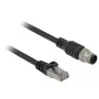 DeLOCK 84922 tinklo kabelis RJ-45 M12 Cat5e 1 m juodas