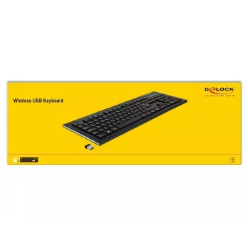 Belaidė klaviatūra DeLOCK 12671 Office RF Wireless QWERTZ vokiška juoda