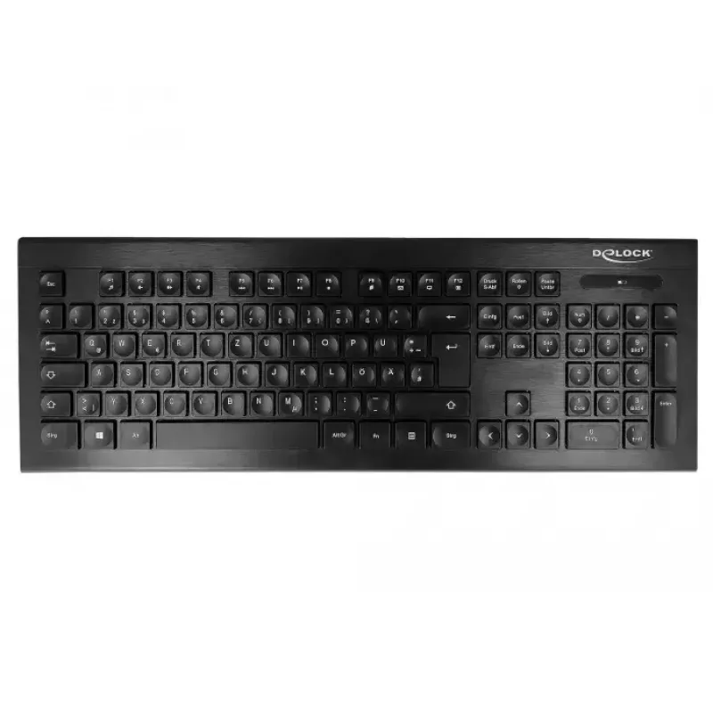 Belaidė klaviatūra DeLOCK 12671 Office RF Wireless QWERTZ vokiška juoda