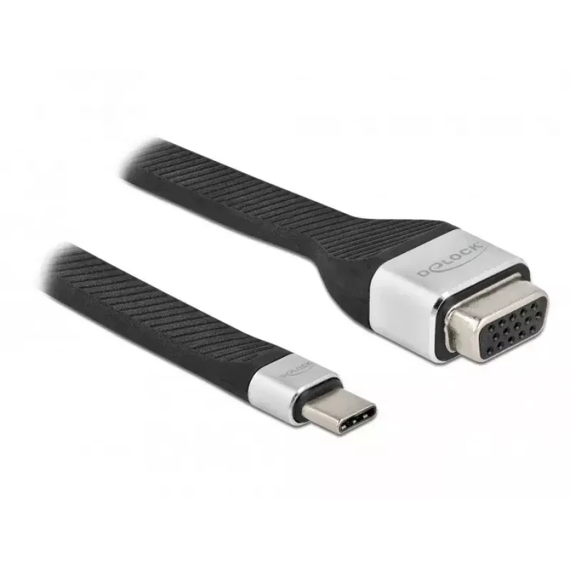 DeLOCK USB Type-C į VGA FPC plokščias juostinis kabelis 86935