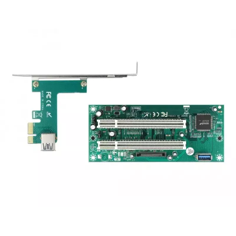 DeLOCK Riser kortelė PCI Express x1 į 2 x PCI 32 bitų lizdus su 60 cm laidu