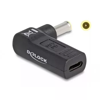 DeLOCK Adapter USB Type-C moteriška į Samsung 5,5 x 3,0 mm vyrišką 90° kampu