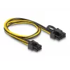 DeLOCK 83004 vidinis maitinimo laidas 0.5 m PCI-E 6-pin į 2 x 6+2 pin