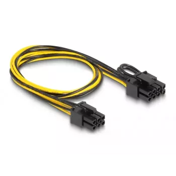 DeLOCK 83004 vidinis maitinimo laidas 0.5 m PCI-E 6-pin į 2 x 6+2 pin