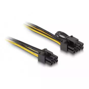 DeLOCK 83004 vidinis maitinimo laidas 0.5 m PCI-E 6-pin į 2 x 6+2 pin