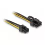 DeLOCK 83004 vidinis maitinimo laidas 0.5 m PCI-E 6-pin į 2 x 6+2 pin
