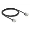 Tinklo kabelis DeLOCK RJ45 Cat.6 UTP Ultra Slim 2m Juodas
