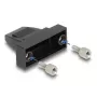 Kabelio gaubtas DELOCK D-Sub 9 kontaktų, plokščiam kabeliui, plastikinis, juodas, 25×32×14 mm