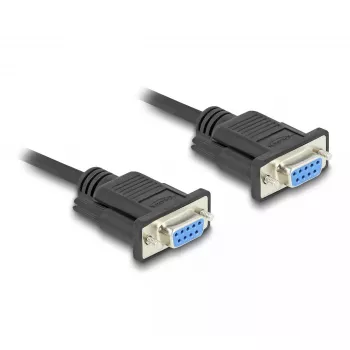 DeLOCK 86824 Serialinis laidas 2 m DB-9 juodas