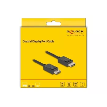 Koaksialinis DisplayPort kabelis DeLOCK 80491 16K 60 Hz 80 Gbps 1 m