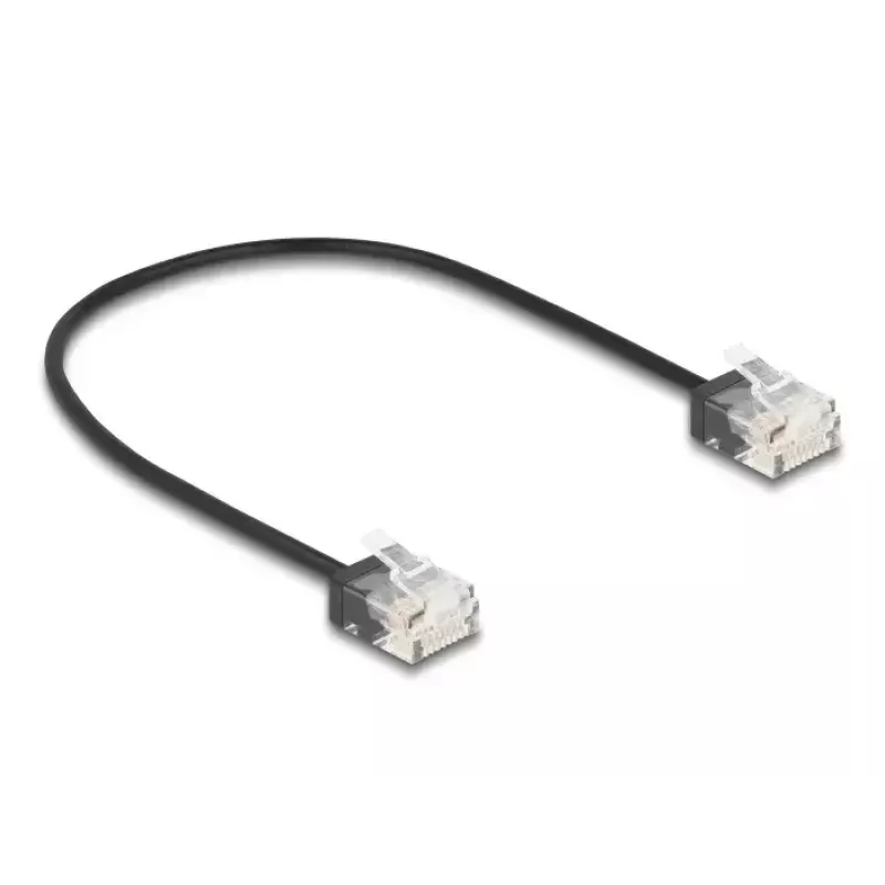 DeLOCK RJ45 Cat.6 UTP 0,3 m juodas tinklo laidas