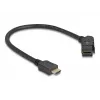 DeLOCK HDMI sieninis lizdas 45° kampu, moteriškas, prie vyriško HDMI 30 cm laidas, 8K 60 Hz, juoda