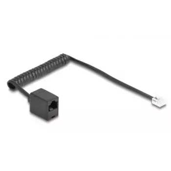 DeLOCK 88720 telefono laidas 1 m Juodas RJ-11 RJ-45