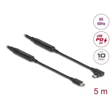 USB-C laidas DeLOCK 81196 5m juodas 10 Gbit/s