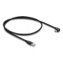 USB 2.0 laidas DELOCK Type-A (vyr.) į Mini-USB B (vyr.) stačiu kampu, 1 m, juodas