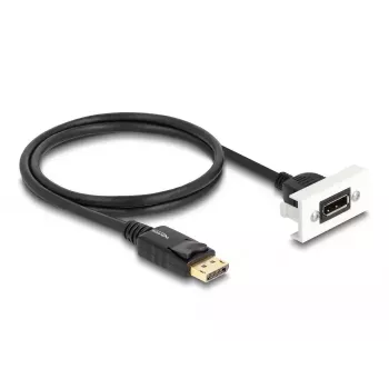 DeLOCK Easy 45 DisplayPort 8K 30 Hz modulis su 1 m pynute 22,5 x 45 mm