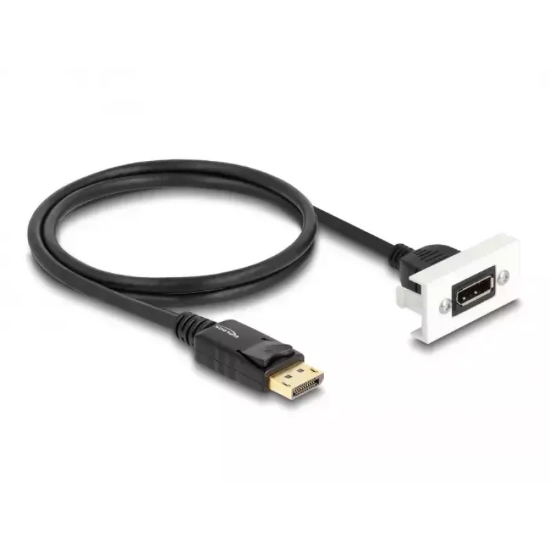 DeLOCK Easy 45 DisplayPort 8K 30 Hz modulis su 1 m pynute 22,5 x 45 mm