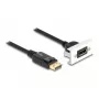 DeLOCK Easy 45 DisplayPort 8K 30 Hz modulis su 1 m pynute 22,5 x 45 mm