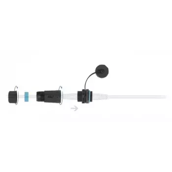 DeLOCK 86701 vandeniui atsparus RJ45 lizdas–lizdas Cat.6A sujungėjas su dangteliu, juodas