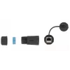DeLOCK 86701 vandeniui atsparus RJ45 lizdas–lizdas Cat.6A sujungėjas su dangteliu, juodas
