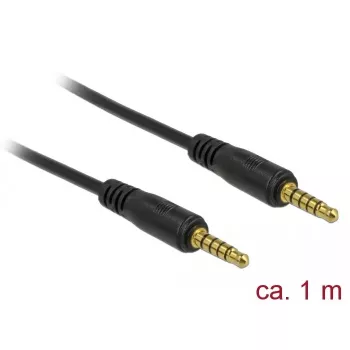 Garso kabelis DeLOCK 85696 1 m 3,5 mm Juodas
