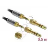 Garso kabelis DeLOCK 85784 0,5 m 3,5 mm juodas pilkas